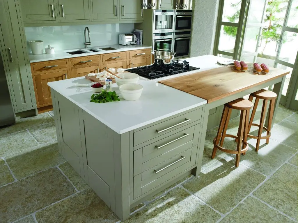 Сочетание дизайна столешницы и кухонного фартука