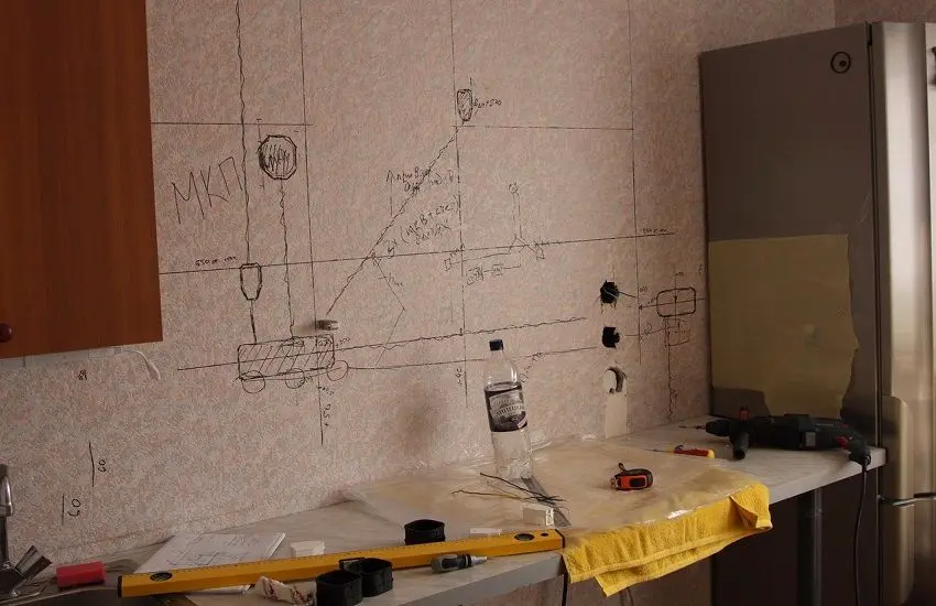 Разметка для установки розеток