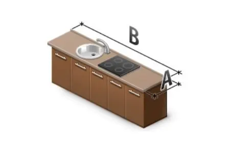 Столешница прямоугольной формы