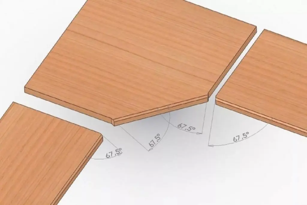 Соединение столешницы-трапеции через еврозапил