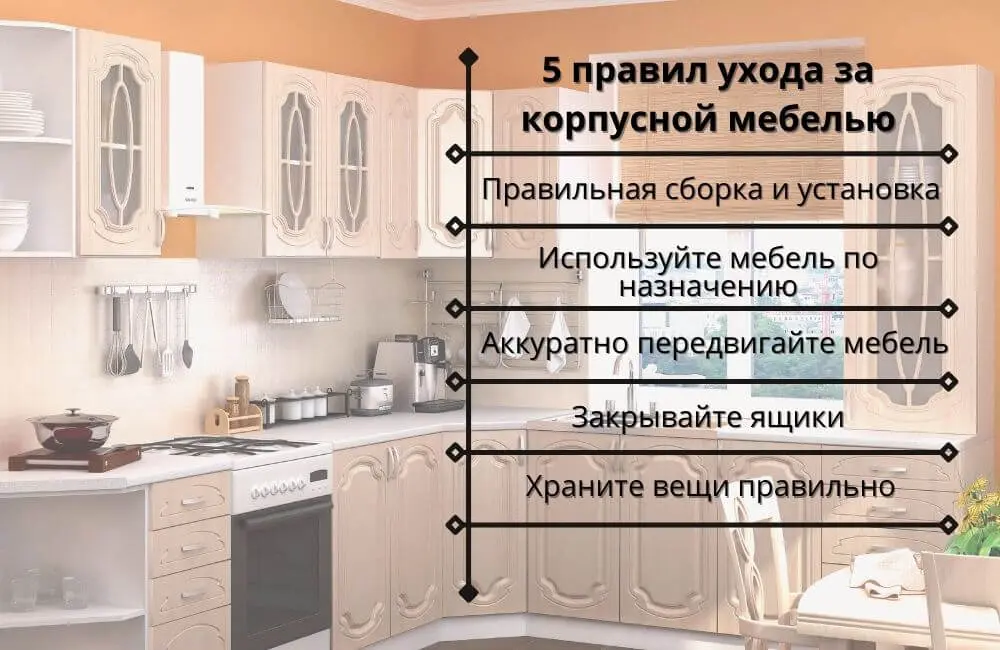 Правила ухода за корпусной мебелью