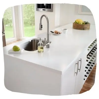 Белая столешница на заказ