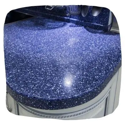 Столешница из ДСП в крапинку синяя