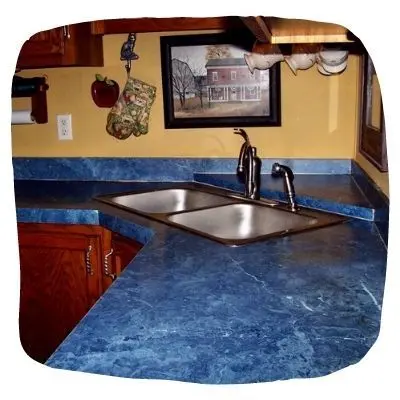 Столешница для кухни синий мрамор