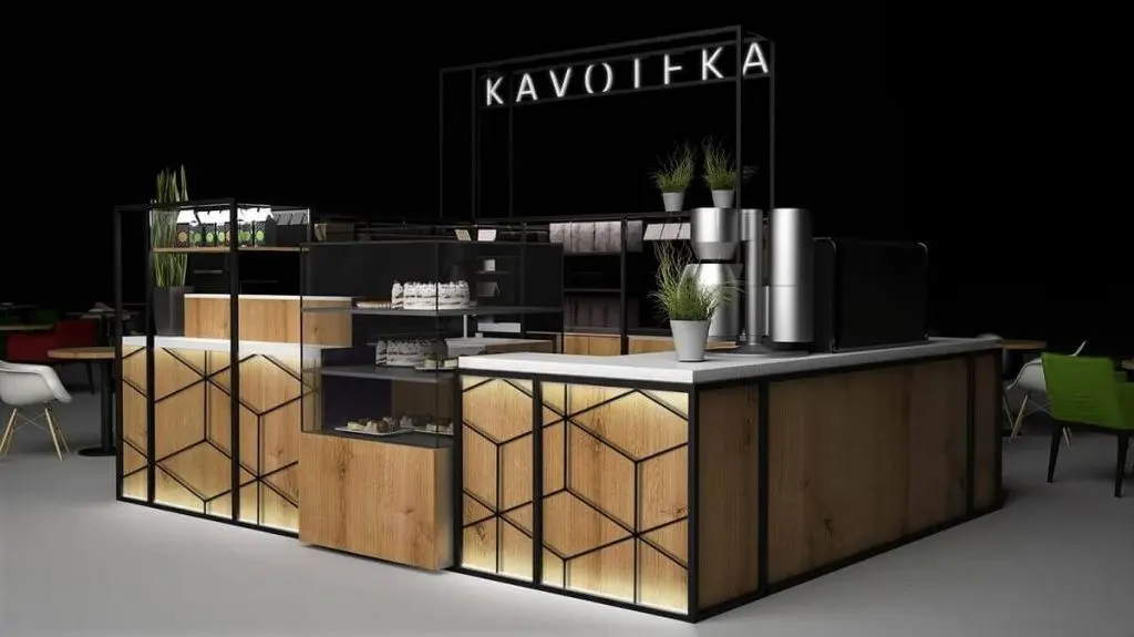 Островок кофе с собой фото в стиле хай-тек