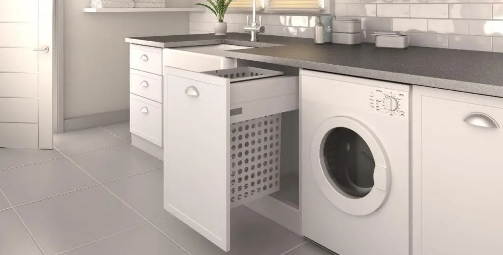 Стиральная машина на кухне под столешницей фото
