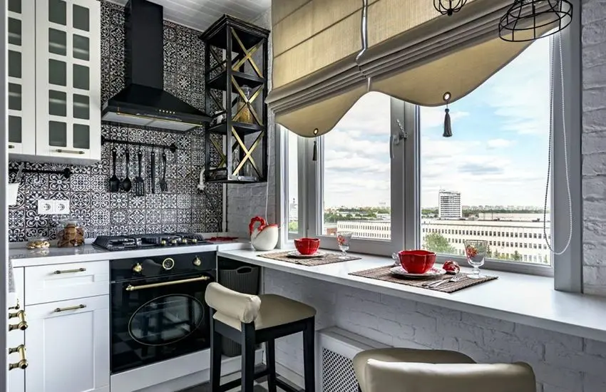 Белая столешница подоконник