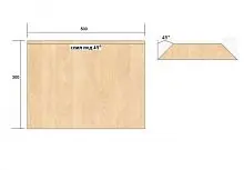 Распил ЛДСП под наклоном 45*