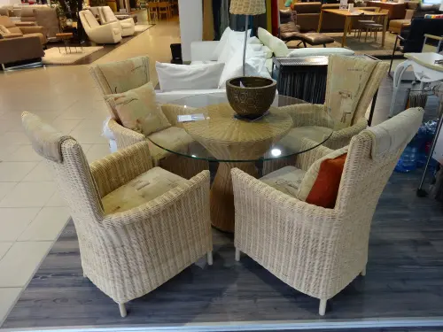 Обеденная группа Bari (стол+4 стула), ротанг фото 3