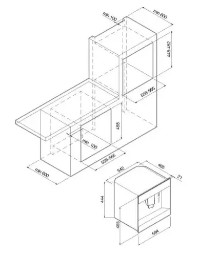 Компактная встраиваемая кофемашина KV 45.0 SG детальная картинка фото 2
