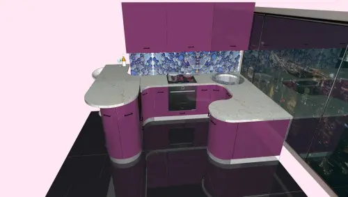 Кухня "Фуксия" детальная картинка фото 10