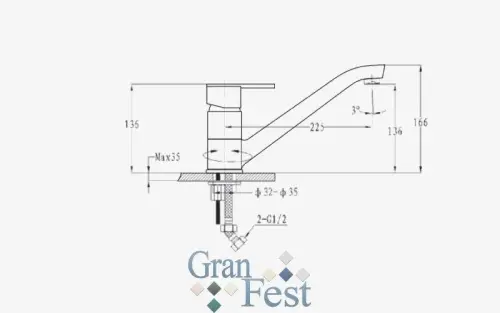 Смеситель 4724 GranFest детальная картинка фото 2