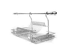 Сушилка для посуды на рейлинг с поддоном Lotti (хром) фото анонс товара