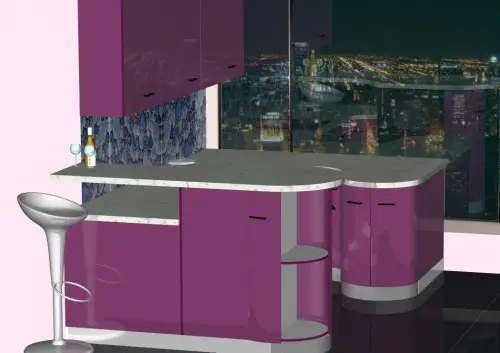 Кухня "Фуксия" детальная картинка фото 4