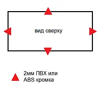Барная стойка прямоугольная (2,0мм кромка)