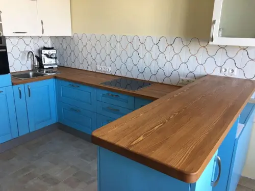 Столешница из массива Лиственницы детальная картинка фото 2