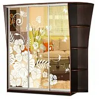 Шкаф-купе 3х дверный с закруглением, МШК-500 фото анонс товара