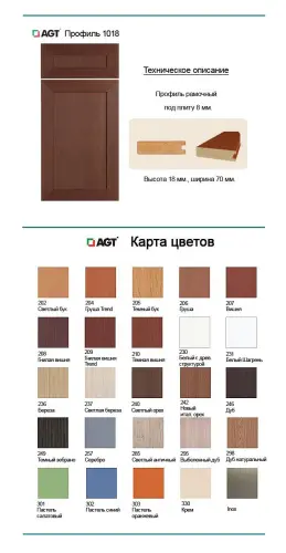 Фасад в профиле AGT 1018 детальная картинка фото 2