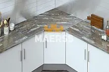 Угловой элемент из ДСП в цвет столешницы Duropal