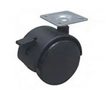 Опора колесная с площадкой, со стопором