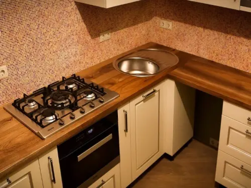 Столешница из массива Американского Ореха детальная картинка фото 2