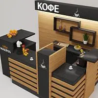 Классическая кофейная стойка Black Wood фото анонс товара