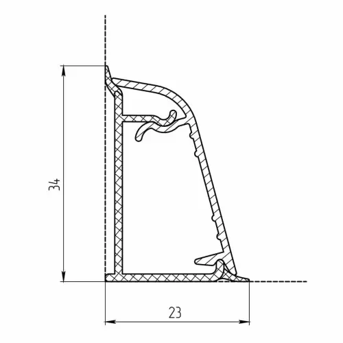 215 Плинтус овальный алюминиевый гладкий фото 2