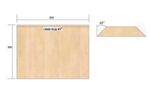Распил ЛДСП под угол 45* фото работ