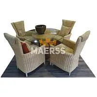 Обеденная группа Bari (стол+4 стула), ротанг