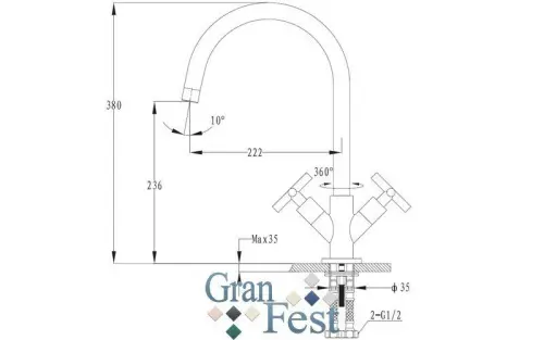 Смеситель 5822200 GranFest детальная картинка фото 2