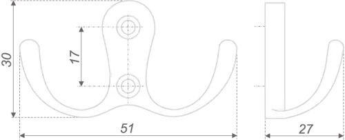 Мебельный крючок K207 фото 2