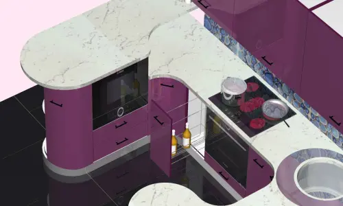 Кухня "Фуксия" детальная картинка фото 6