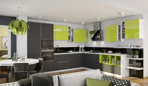 Фасад МДФ ALVIC LUXE Antracita высокий глянец детальная картинка фото 10