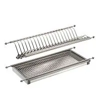 Сушилка для посуды 2-х уровневая с поддоном Lotti (хром)