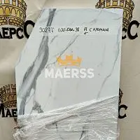 40*600*1360мм 3027/S обрезок столешницы белый мрамор под скос фото анонс товара