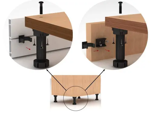 Установка мебельных ножек