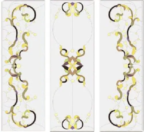 Витражи (трехдверные) 3063 детальная картинка