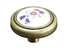 Ручка керамика-бронза C557F (цветы) фото анонс товара