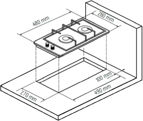 Газовая варочная поверхность MONSHER MHG 33 BG детальная картинка фото 2