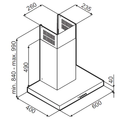Купольная вытяжка Monsher DELTA 60 X детальная картинка фото 4