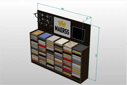 Большой стенд для образцов столешниц МАЕРСС детальная картинка фото 5