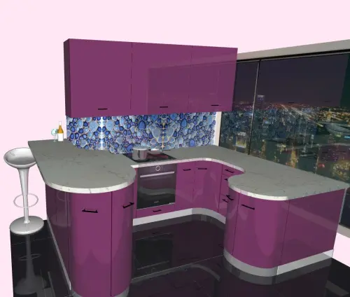 Кухня "Фуксия" детальная картинка фото 12