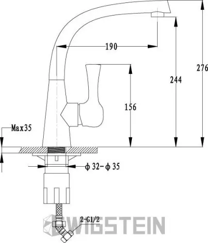 Смеситель 3723506 Ewigstein детальная картинка фото 2
