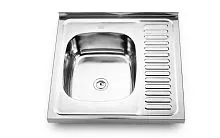 МОЙКА НАКЛАДНАЯ 600*600*0,4-160,1.5" ПОЛИРОВ.ПРАВ.+СИФОН К фото анонс товара