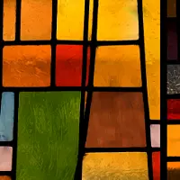 Фартук из стекла "Витражи" фото анонс товара