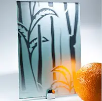 Зеркало матированные узоры "Бамбук" фото анонс товара