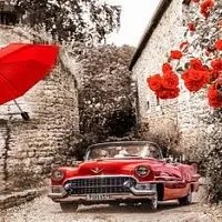 Фартук из стекла "Ретро Город" фото анонс товара