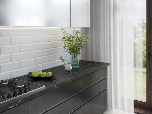 3157/SL corund surface Мрамор Верде Столешница фото 2