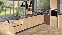 Коричневые столешницы Compact HPL под камень — стиль природных текстур и высокая прочность
