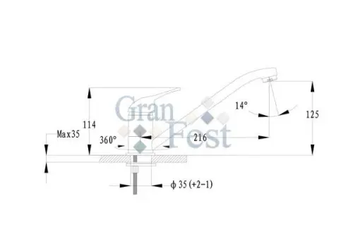 Смеситель 3321 GranFest детальная картинка фото 2